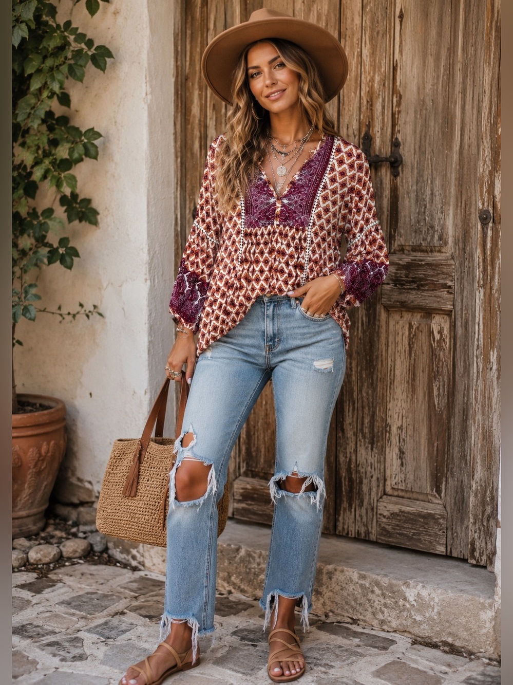 Angie Paisley Top Size Small Boho Folk Peasant Festival High Low Crochet
